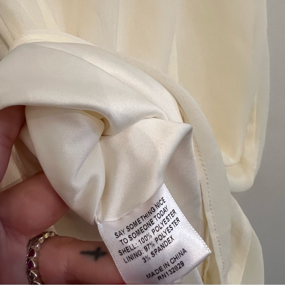 LPA White Ruffle-Trim Button Front Dress - Picture 4 of 6